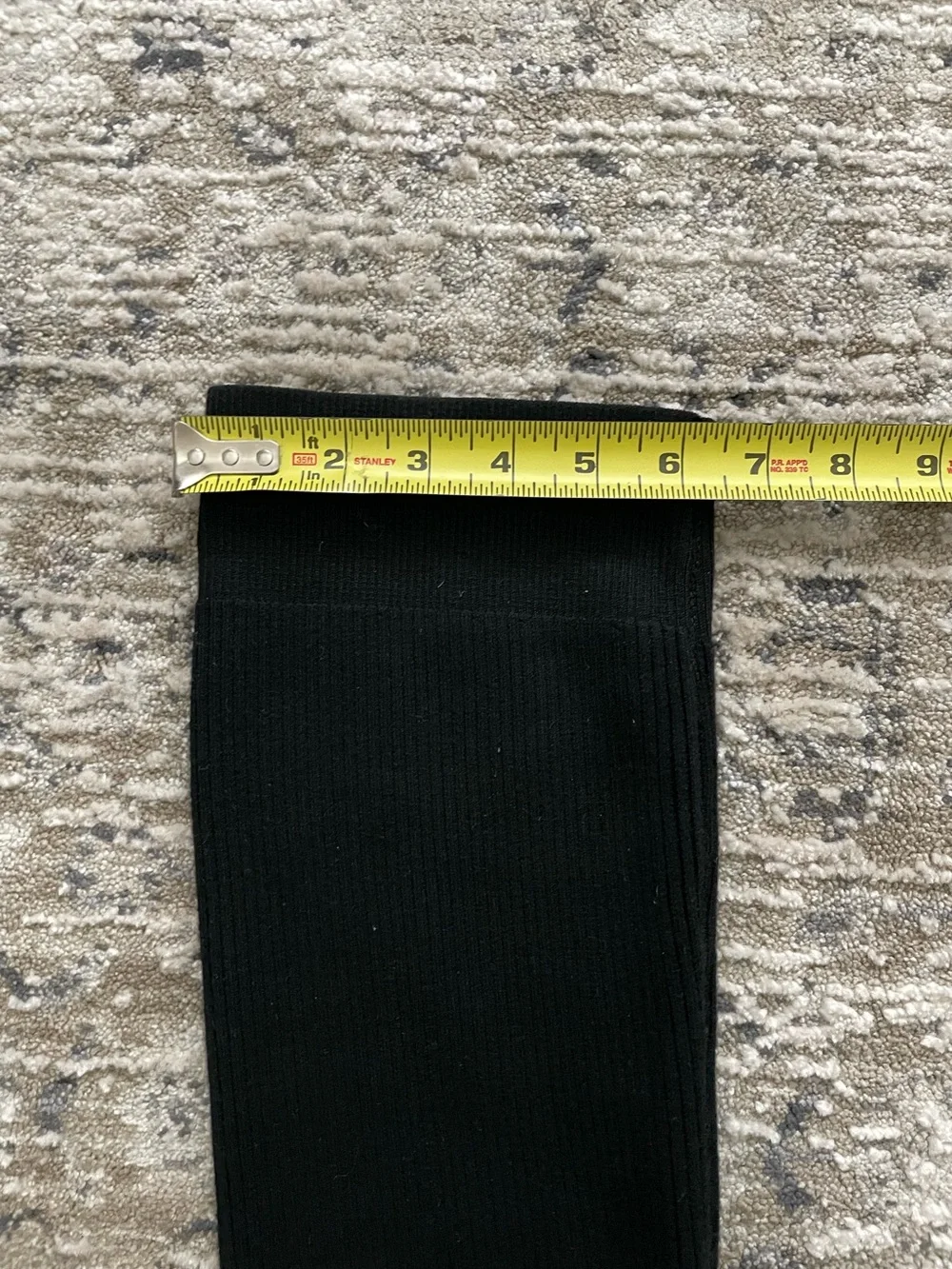 Vivaia Madeline Over The Knee Boots Black Wool Knit Size 9.5 Water Repellent